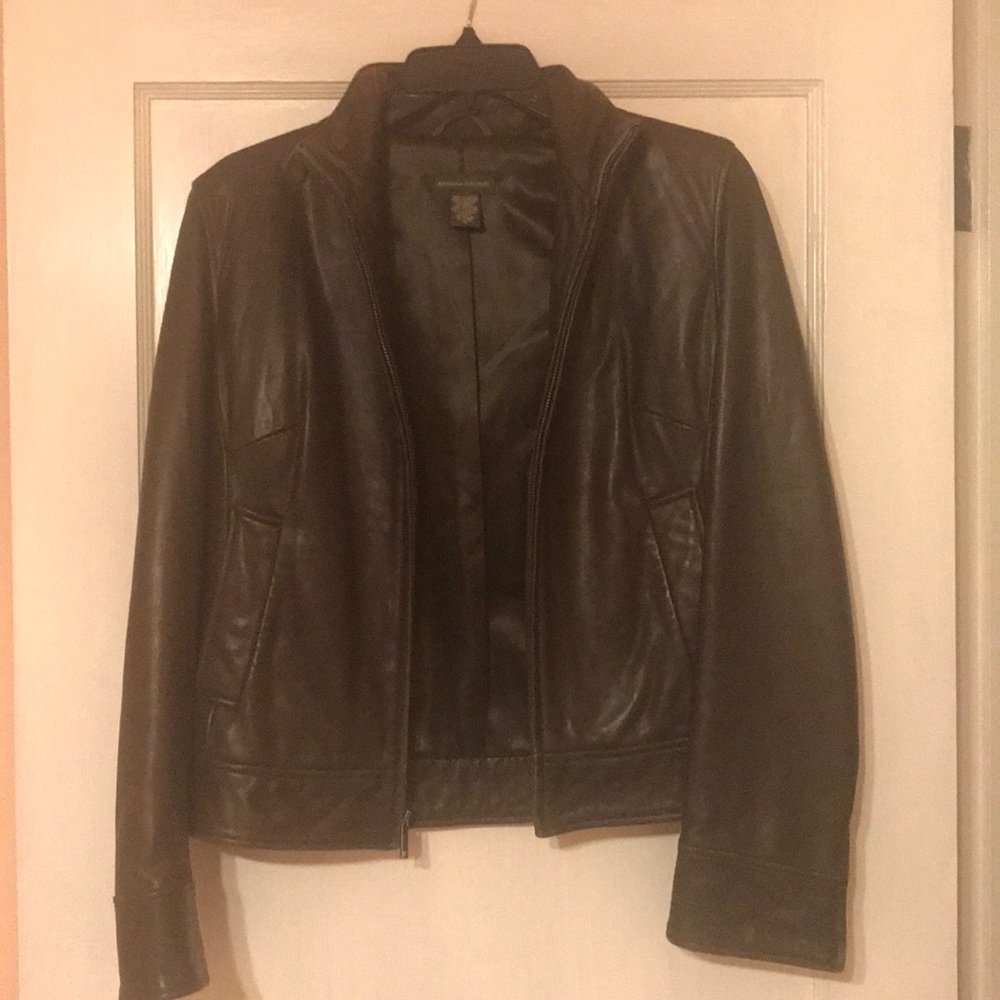 Banana Republic Leather Jacket Size S